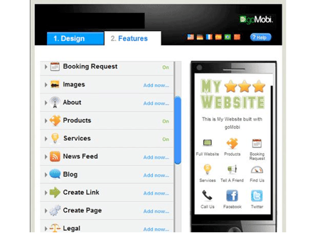 goMobi Mobile Site Builder
