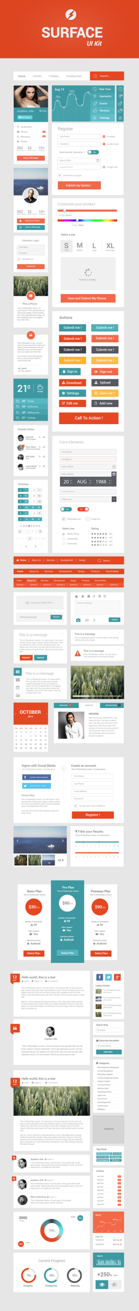 Surface UI Kit - Premium Web UI Elements