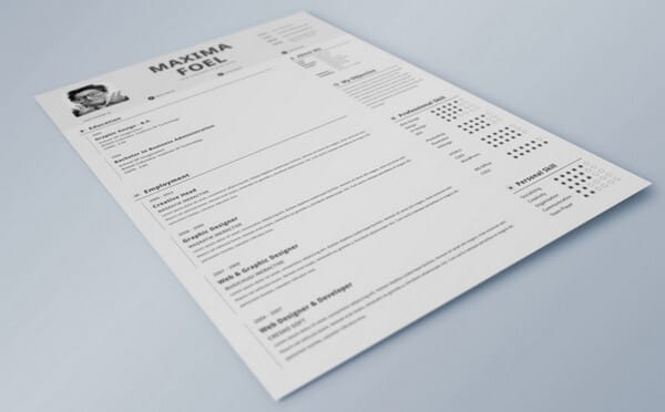 Single Page Resume Template by Simanto