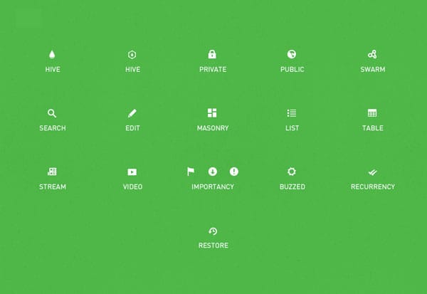 Flat glyphs
