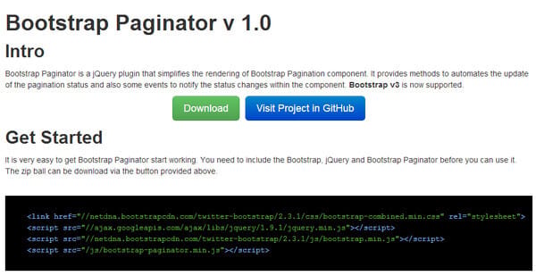 Bootstrap Paginator