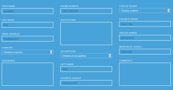 Responsive Multi-Column Form