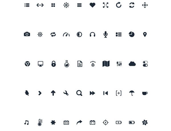 50 flat glyphs