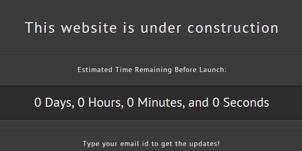 Free Site under construction template