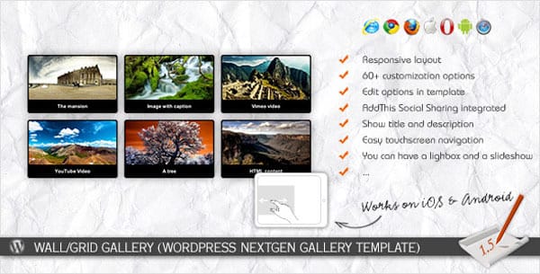Wall/Grid Gallery (WP NextGEN Gallery Template)