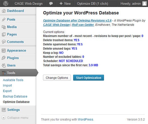 Optimize Database