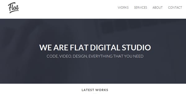 Flat Studio - Responsive One Page HTML Template 