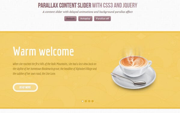 Parallax Content Slider