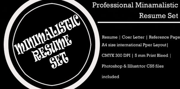 Minimalistic Resume Template by Simanto